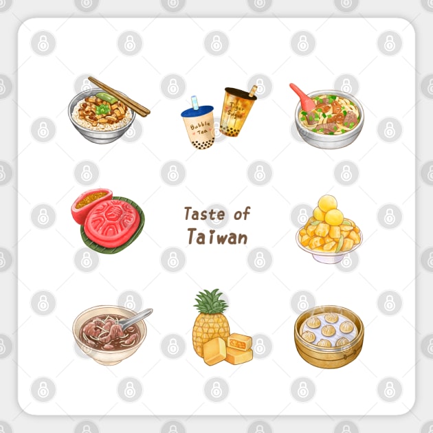 Taiwanese Food Illustration Magnet by Rose Chiu Food Illustration